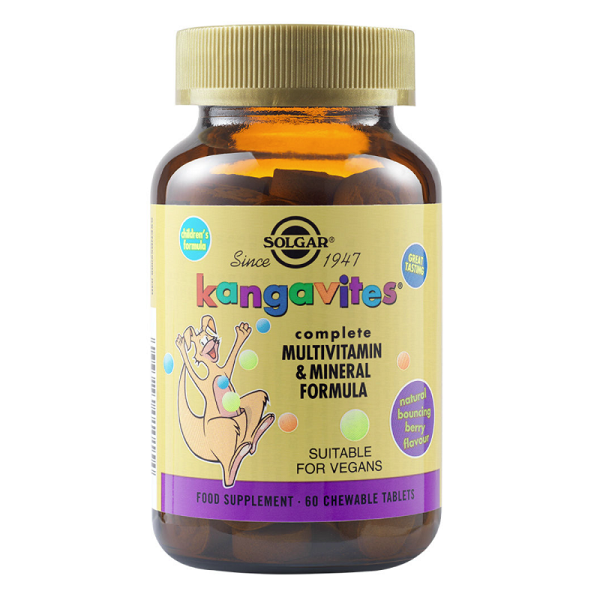 SOLGAR KANGAVITES COMPLETE MULTIVITAMIN & MINERAL FORMULA BOUNCING BERRY 60CHEWABLE TABS