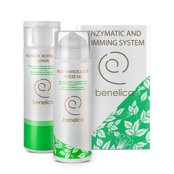 BENELICA ENZYMATIC AND SLIMMING SYSTEM ENZYMATIC REVITALIZING LOTION  200ML& BODY ANTICELLULITE FREEZE GEL 150ML