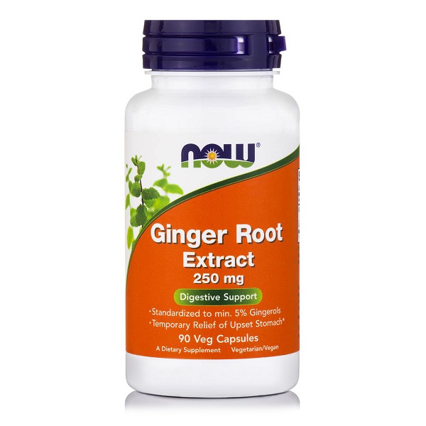 NOW GINGER ROOT EXTRACT 250MG 90VEG. CAPS