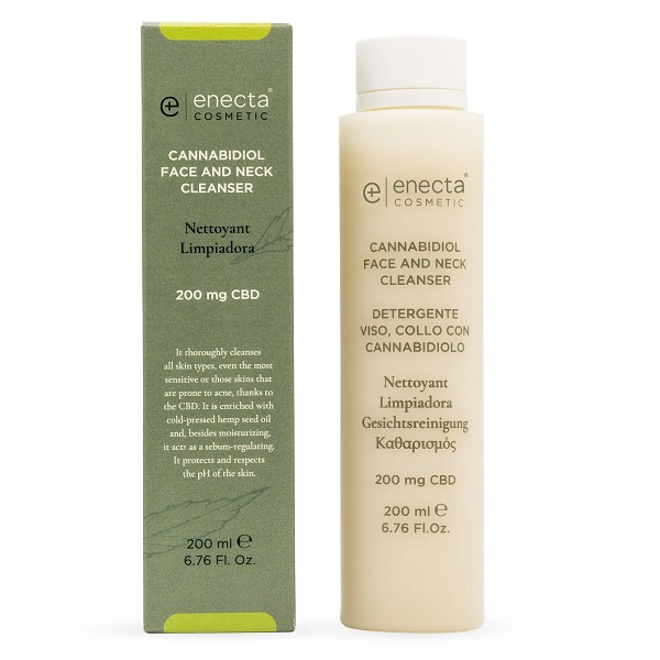 ENECTA CBD FACE AND NECK CLEANSER 200MG 200ML