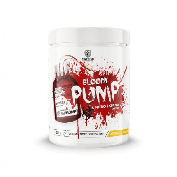 SWEDISH SUPPLEMENTS BLOODY PUMP PINEAPPLE PASSION FLAVOUR 600GR