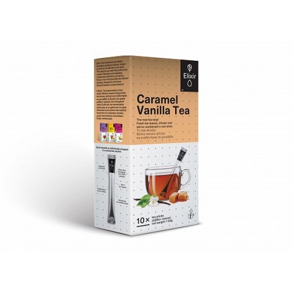 ELIXIR CARAMEL VANILLA TEA 10 TEA STICKS