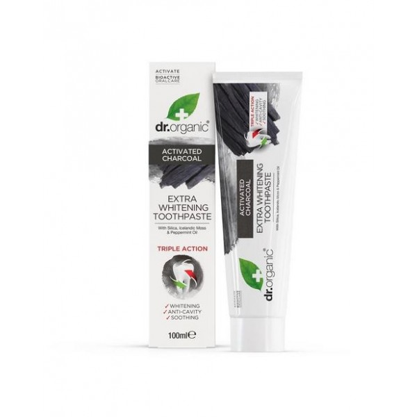 DR.ORGANIC WHITENING CHARCOAL TOOTHPASTE 100ML