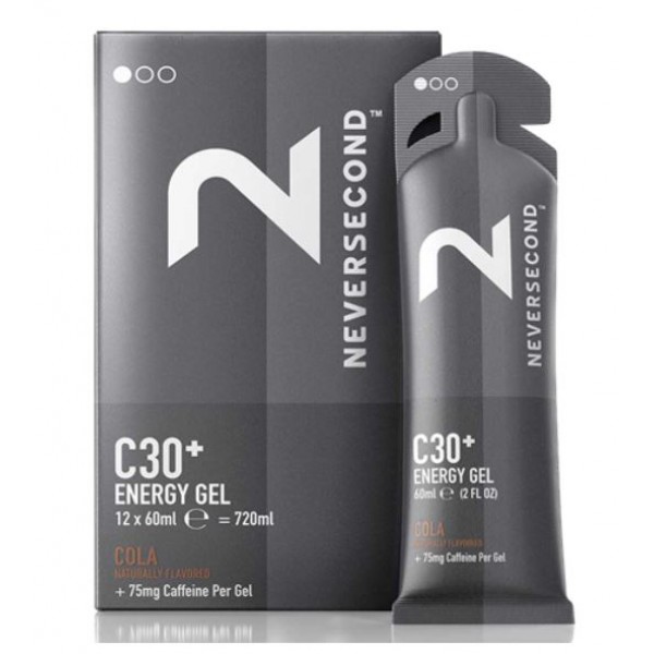 NEVERSECOND C30 ENERGY GEL WITH CAFFEINE COLA 12 x 60ML