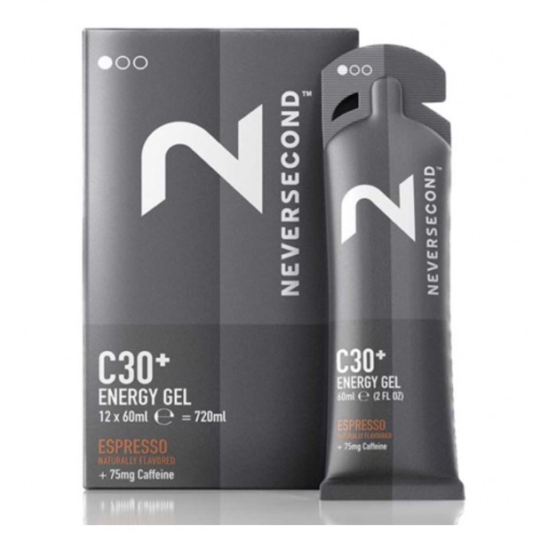 NEVERSECOND C30 ENERGY GEL WITH CAFFEINE ESPRESSO 12 x 60ML