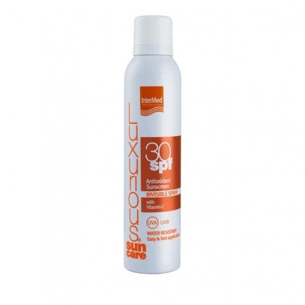 Intermed Luxurious Suncare Antioxidant Sunscreen Invisible Spray SPF30 Διάφανο Αντιηλιακό με αντιοξειδωτική σύνθεση, 100ml