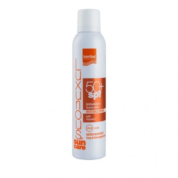 Intermed Luxurious Suncare Antioxidant Sunscreen Invisible Spray SPF50  Διάφανο Αντηλιακό με αντιοξειδωτική σύνθεση, 100ml