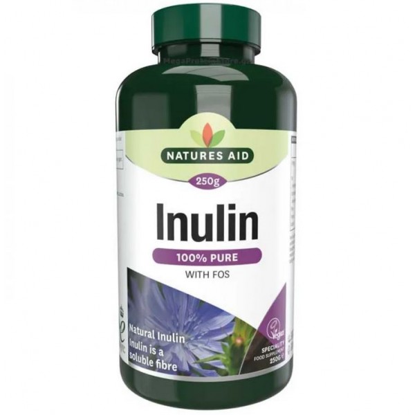 NATURES AID INULIN (FROM CHICORY) POWDER 250GR