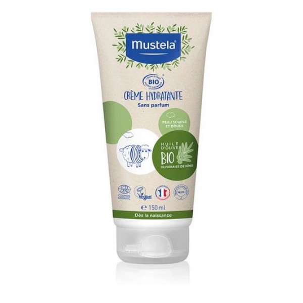 MUSTELA ORGANIC HYDRATING CREAM WITH OLIVE OIL AND ALOE 150ML