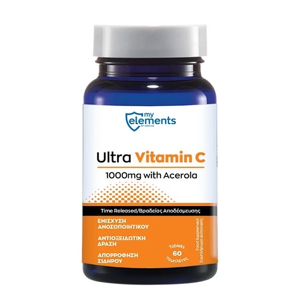 MY ELEMENTS ULTRA VITAMIN C 1000MG TIME RELEASE 60TABS