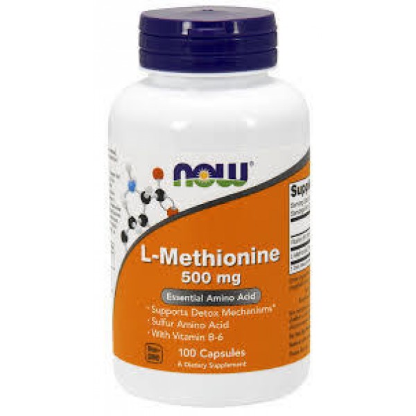 NOW L-METHIONINE 500 mg, w/ Vitamin B-6 100CAPS