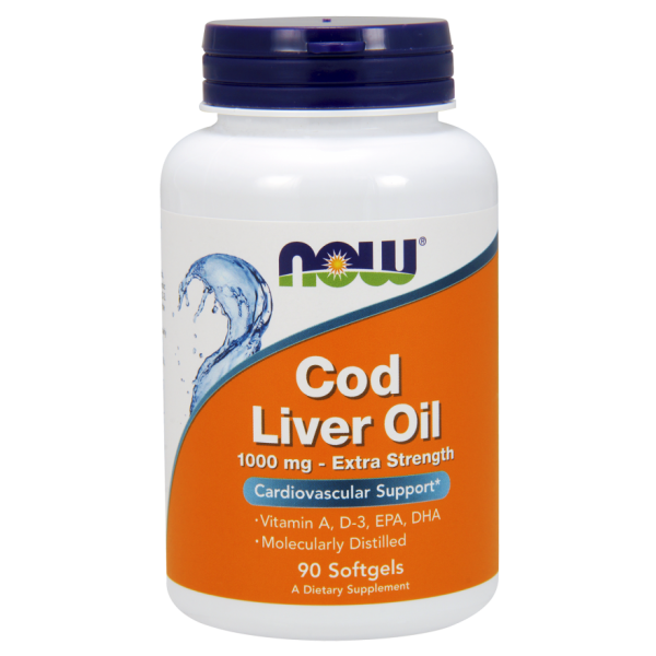 NOW COD LIVER OIL EXTRA STRENGTH 1,000 mg 90 SGELS