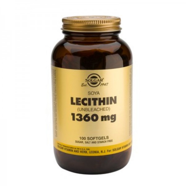 SOLGAR LECITHIN 1360MG 100 SOFTGELS