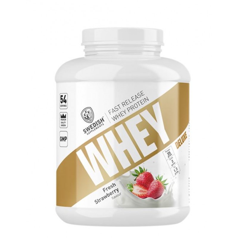 SWEDISH SUPPLEMENTS WHEY PROTEIN DELUXE FRESH STRAWBERRY FLAVOUR 1,8KG