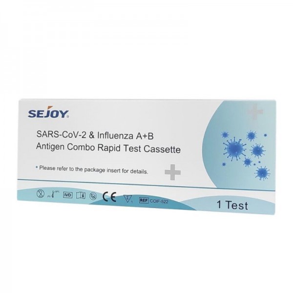 SEJOY SARS-COV-2 & INFLUENZA A+B ANTIGEN COMBO RAPID TEST 1 TEST