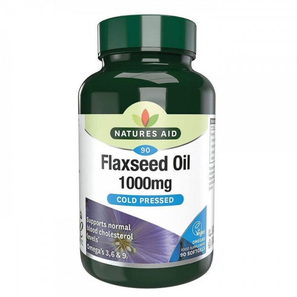 NATURES AID FLAXSEED OIL 1000MG 90SOFTGELS