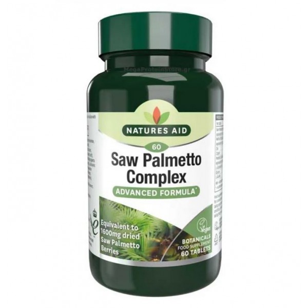 NATURES AID SAW PALMETTO COMPLEX WITH NETTLE, ZINC & AMINO ACIDS 60TABS