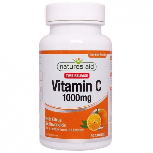 NATURES AID VITAMIN C 1000MG TIME RELEASE (WITH CITRUS BIOFLAVONOIDS) 30TABS
