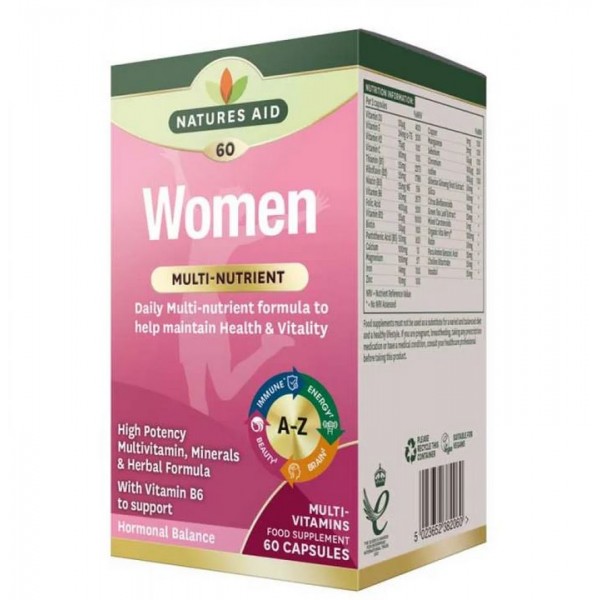 NATURES AID WOMEN S MULTI-VITAMINS & MINERALS (WITH SUPERFOODS) 60VCAPS