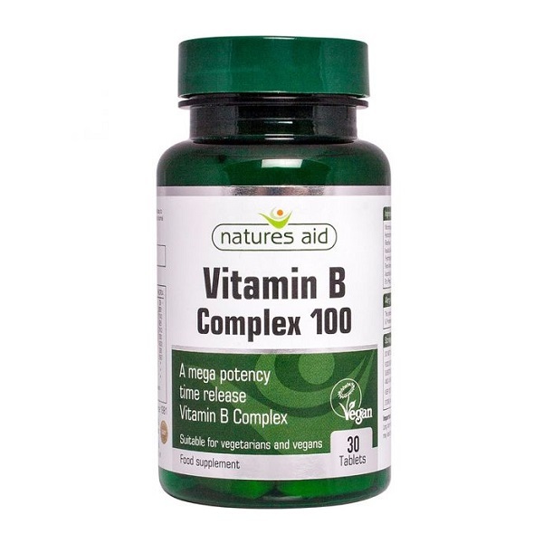 NATURES AID MEGA POTENCY VITAMIN B COMPLEX 100MG TIME RELEASE 30TABS