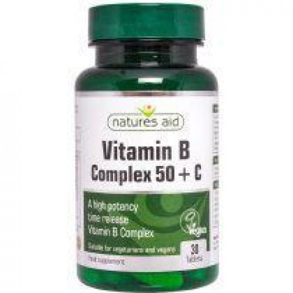 NATURES AID VITAMIN B COMPLEX + C HIGH POTENCY WITH VITAMIN C 30TABS