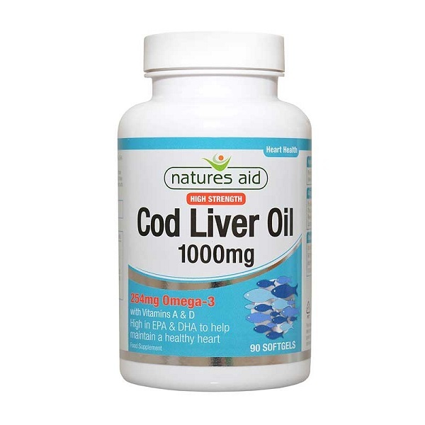 NATURES AID COD LIVER OIL HIGH STRENGTH 1000MG 90SOFTGELS