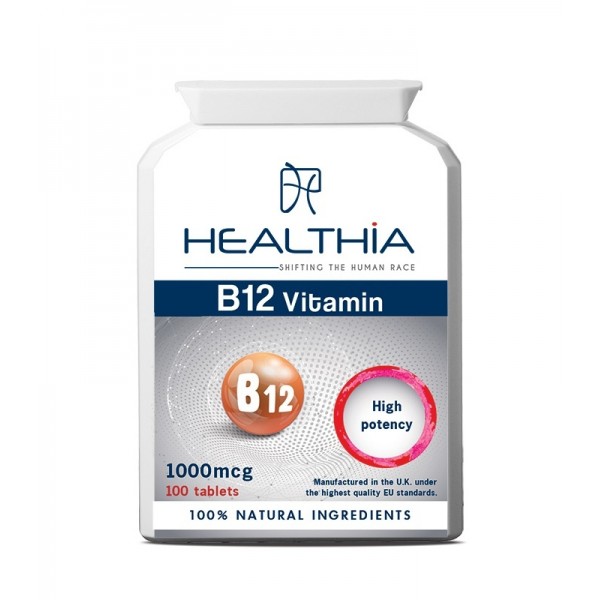 HEALTHIA VITAMIN B12 1000MCG 100TABL