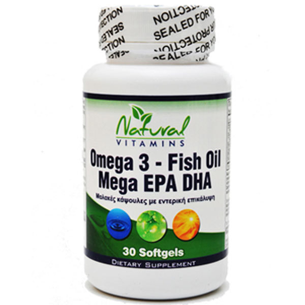NATURAL VITAMINS OMEGA 3-FISH OIL 1,000MG-700MG EPA/DHA 60 COATED SOFTGELS