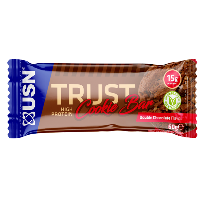 USN TRUST PROTEIN COOKIE BAR 60G DOUBLE CHOCO